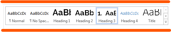 header styles in MSword