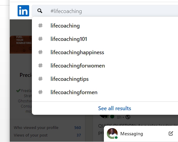 life coaching hashtag