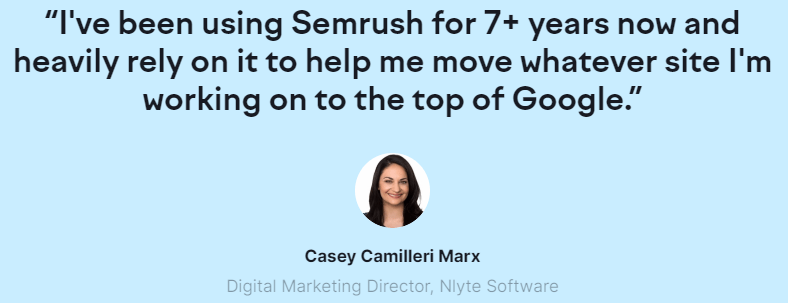 semrush testimonial