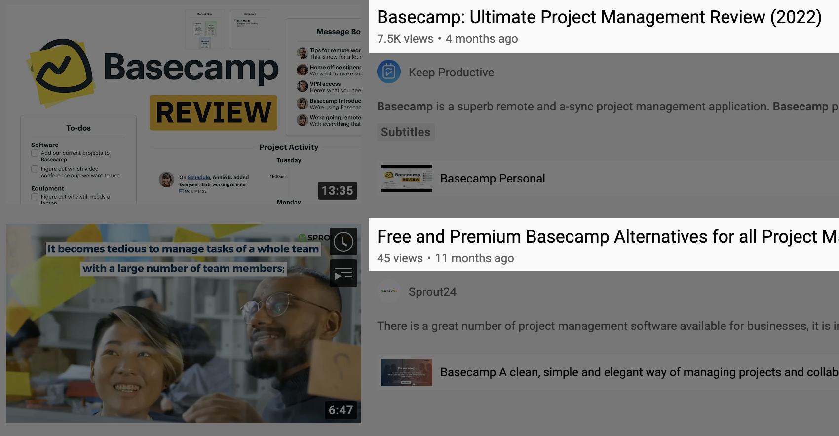 basecamp video views