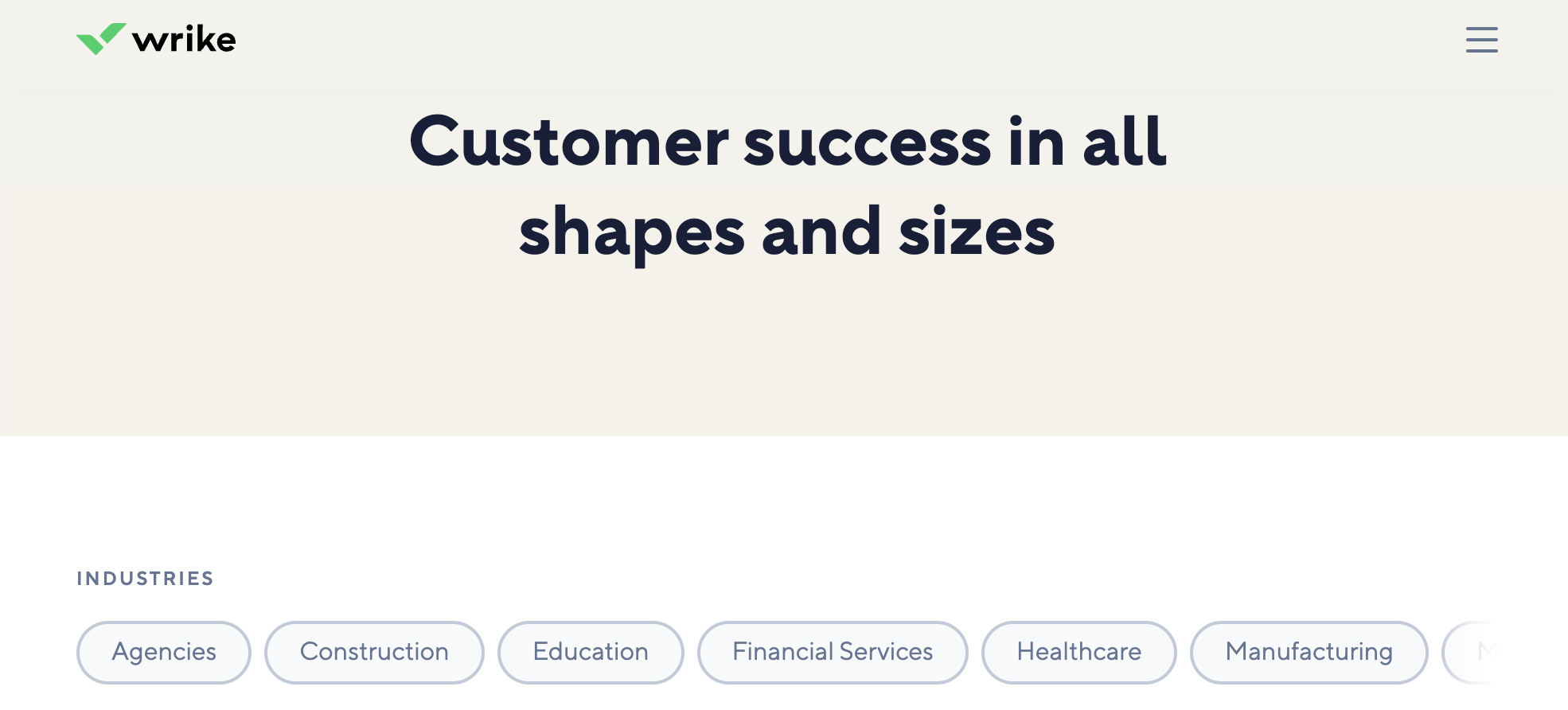 B2B case study filter by industry