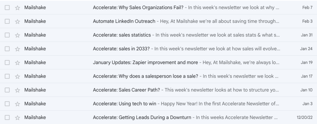 Industry newsletters