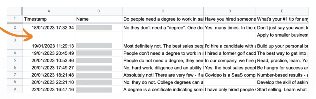 Expert quotes in Google sheet
