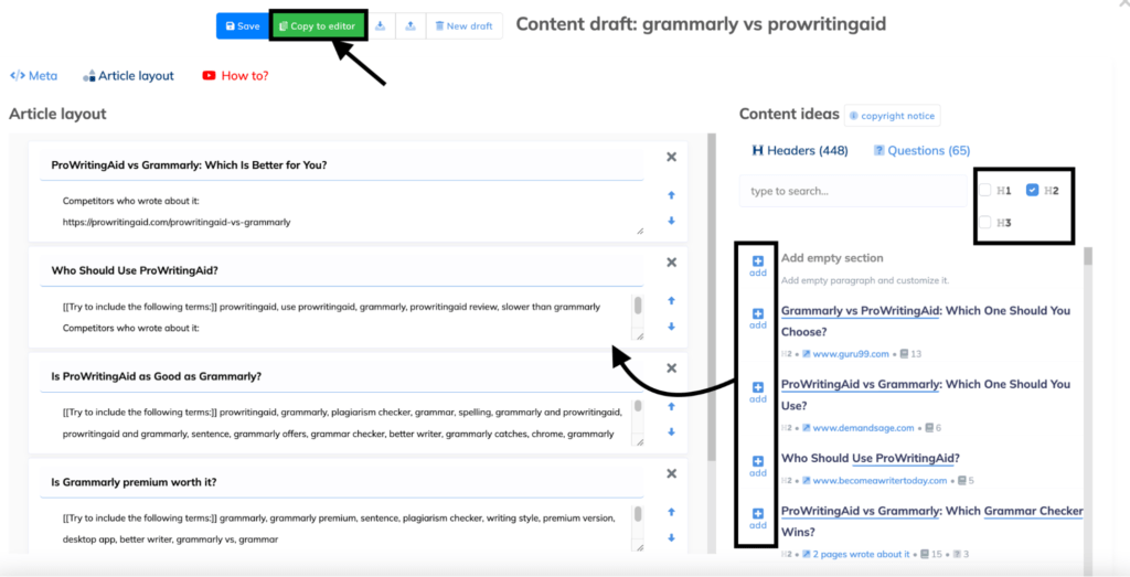 Creating article layout